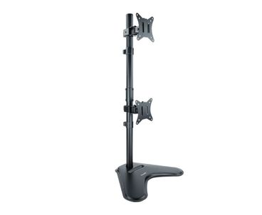 SOPORTE MESA 2 PANTALLAS VERTICALES GIRATORIO E INCLINABLE 17''-32'' NEGRO TOOQ