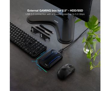 CAJA EXTERNA GAMING USB 2.5'' SATA 3.0 NEGRO TOOQ