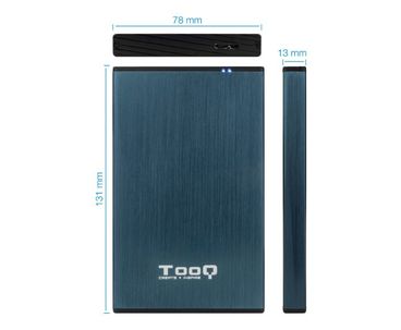 FUNDA PARA CAJA EXTERNA HDD 2.5'' DARK BLUE TOOQ